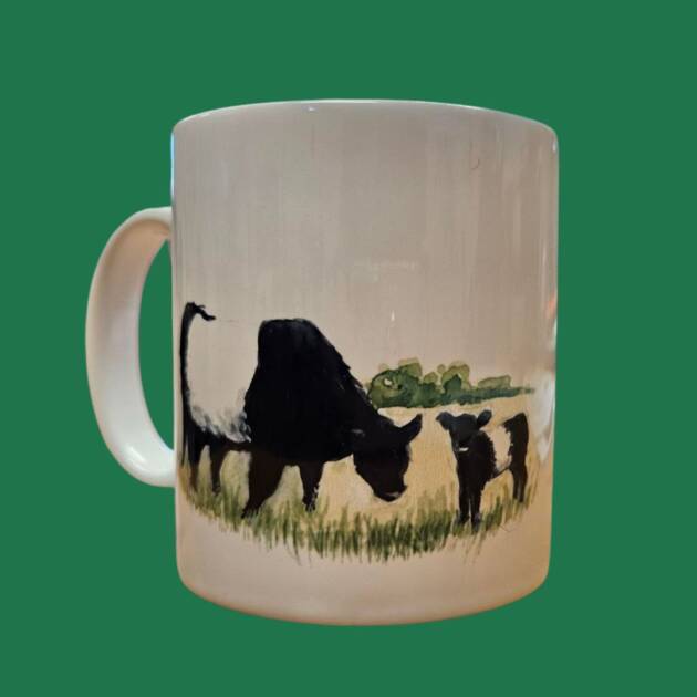 Ceramic cow mug