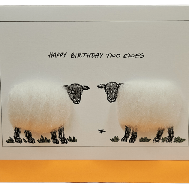 Happy Birthday Two Ewes card