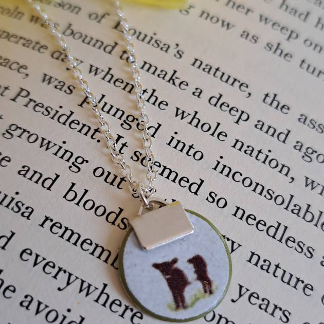 Belted Galloway Calf Necklace